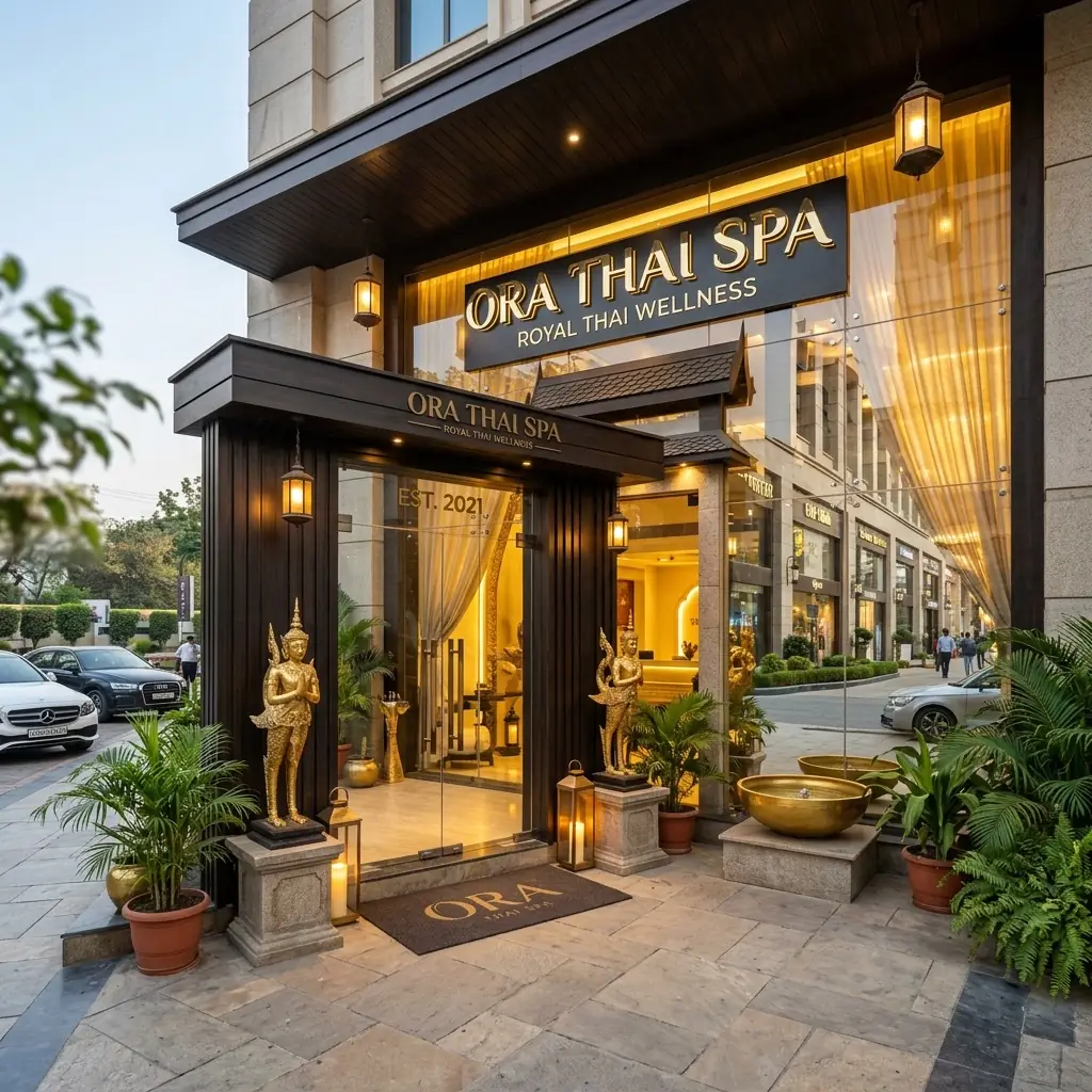 Ora Thai Spa entrance at Rohtas Presidential Arcade, Vibhuti Khand, Lucknow
